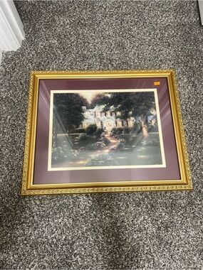 Matted and Framed Plantation House by Betsey Brown